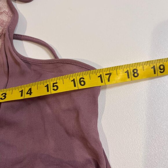 y2k dusty pink lace trim tie detail tank top boho fairy coquette vintage sultury - Picture 4 of 7